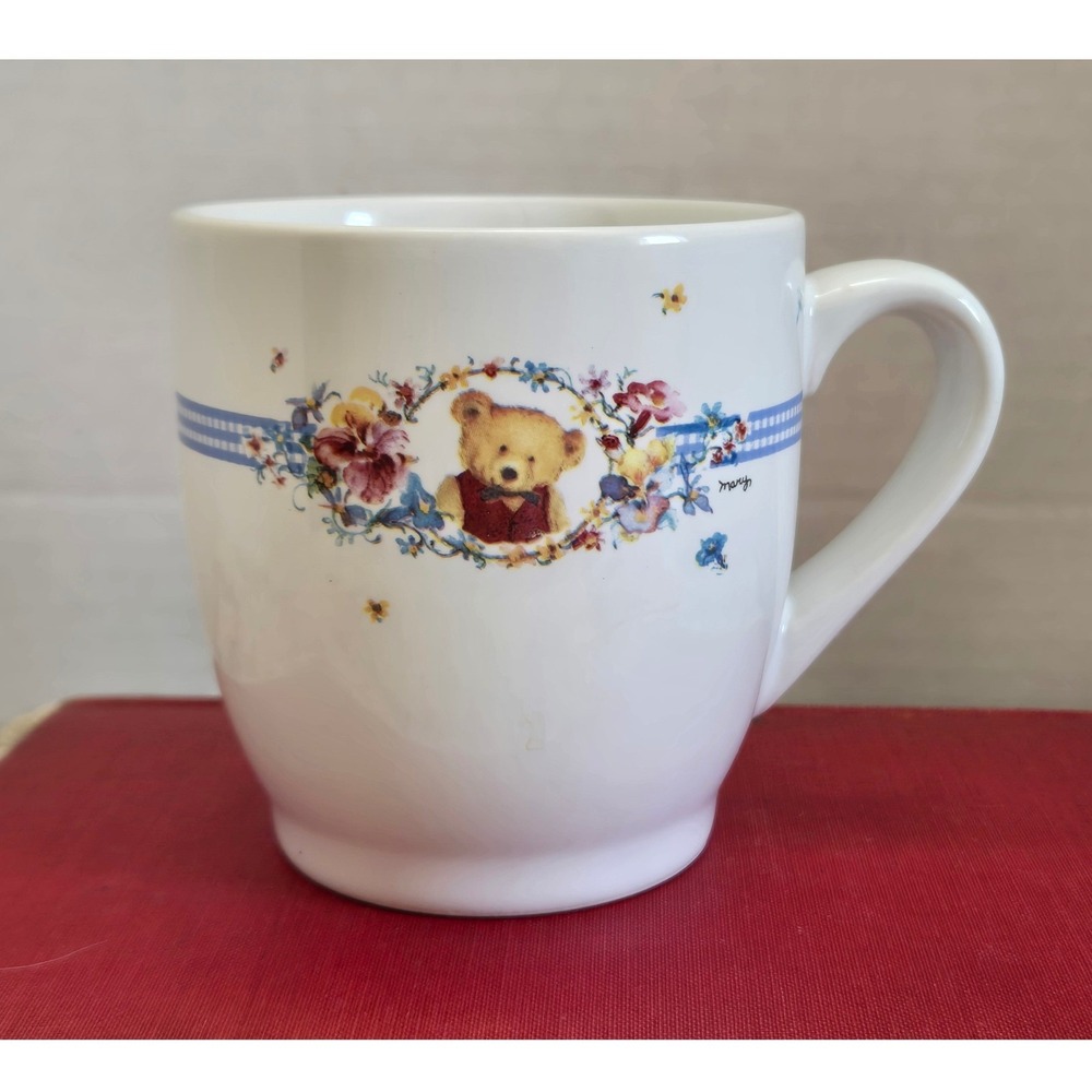Vintage Hallmark Mary Hamilton‎ Bearworthy teddy bear Mug Excellent 1997 Ceramic